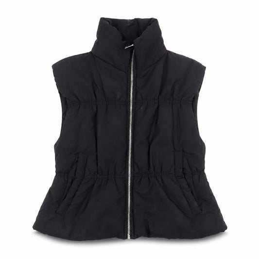 PRETTYLITTLETHING Womens Black Size 10 Puffer Waistcoat