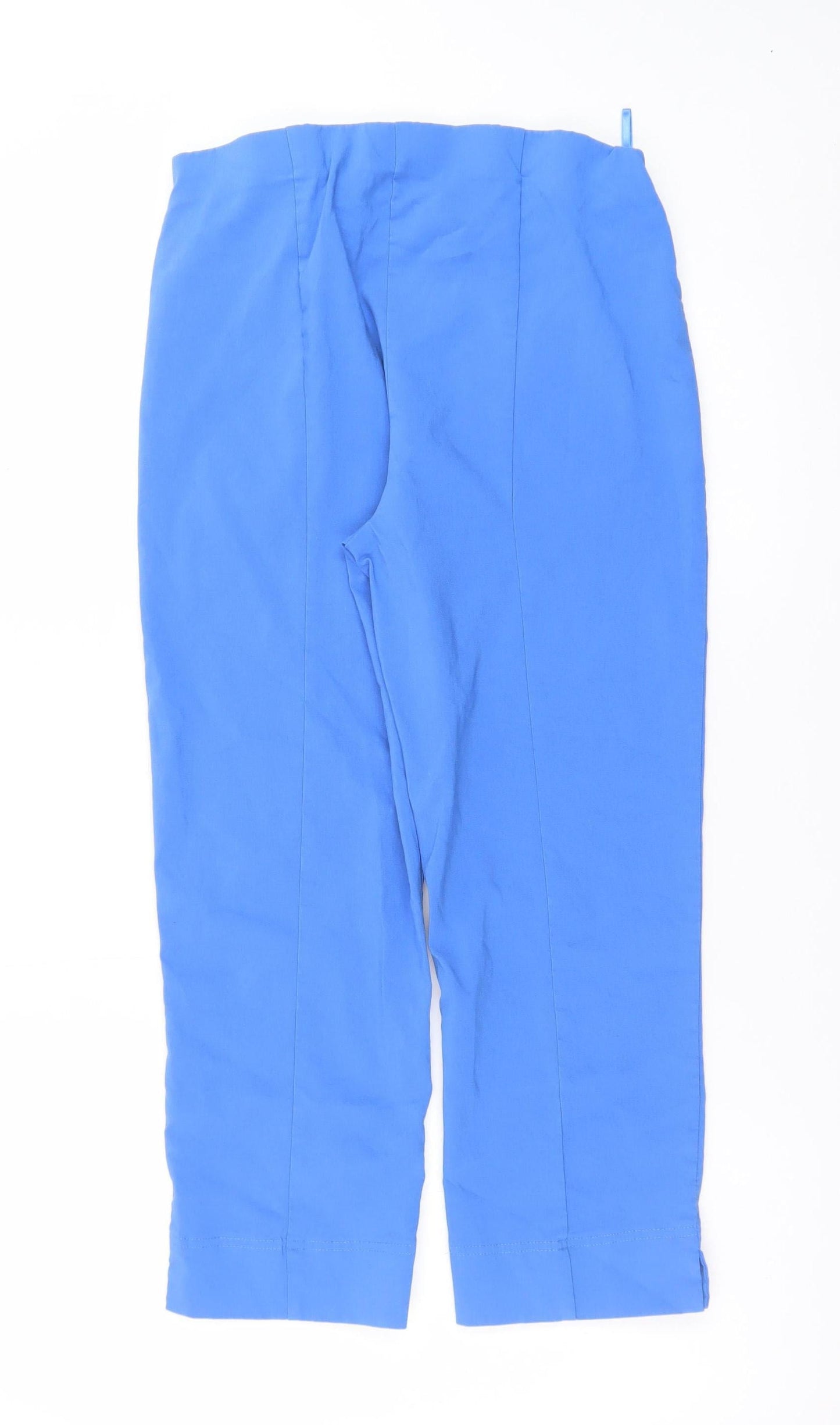 Dunnes Women’s Blue Cropped Cotton Stretch Trousers Size M