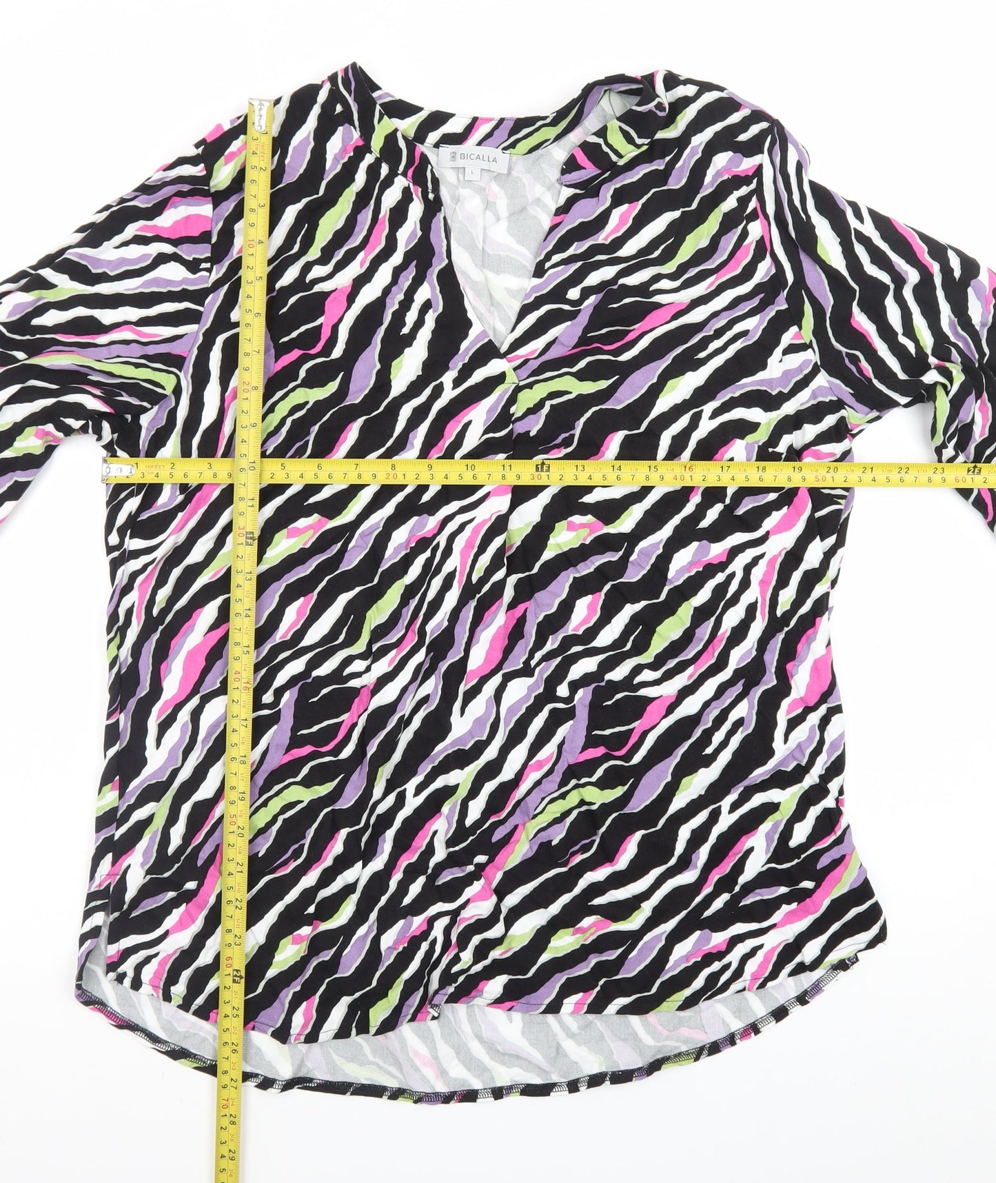 Bicalla Women’s Multicoloured Viscose Blouse Long Sleeve L