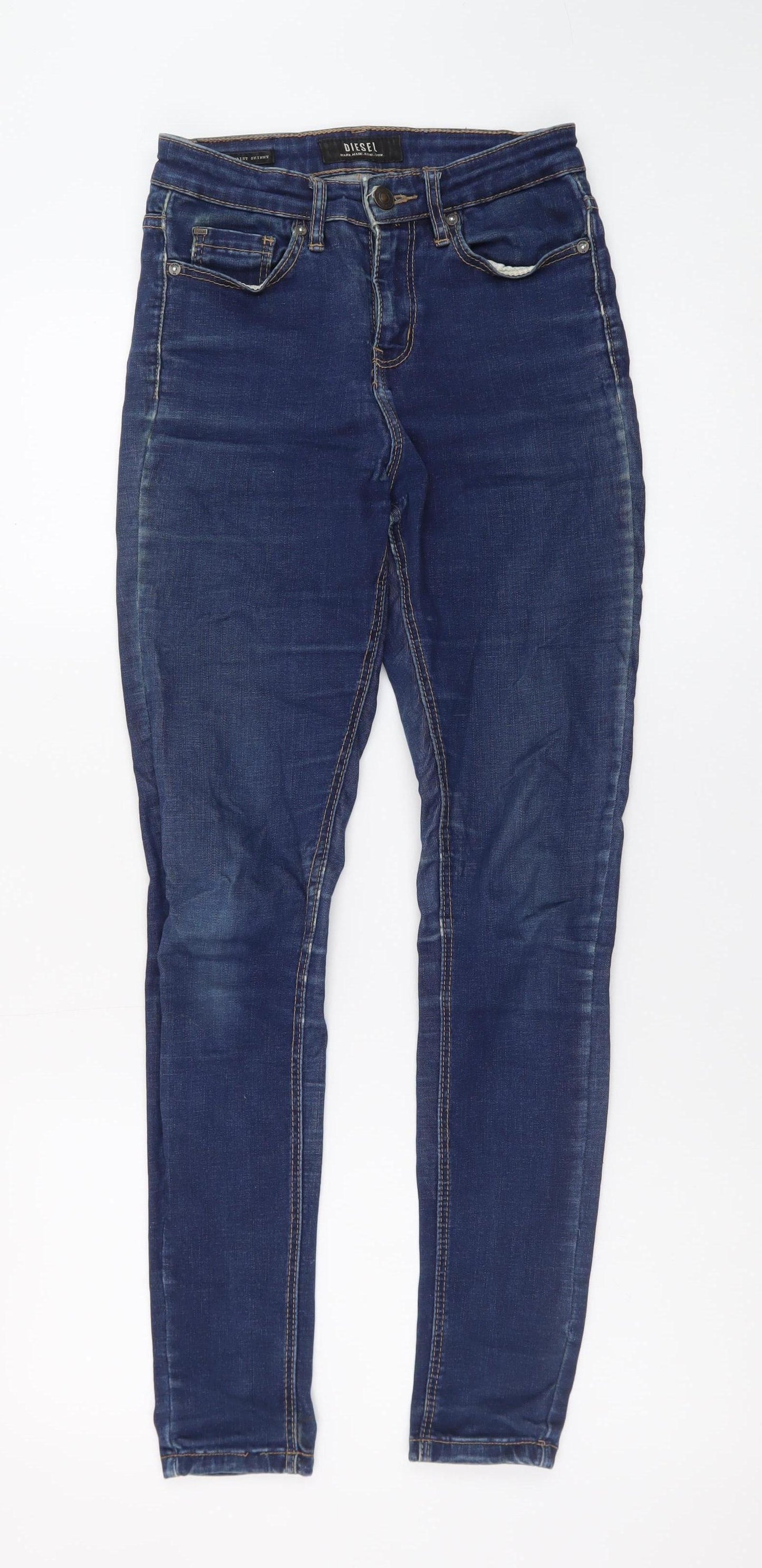 Diesel Womens Blue Skinny Slim Fit Denim Jeans Size 8 UK 27W 30L