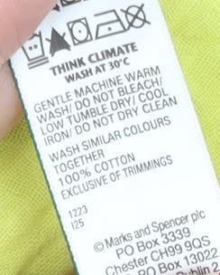 Marks and Spencer Women’s Yellow Cotton Tunic Blouse Size 20