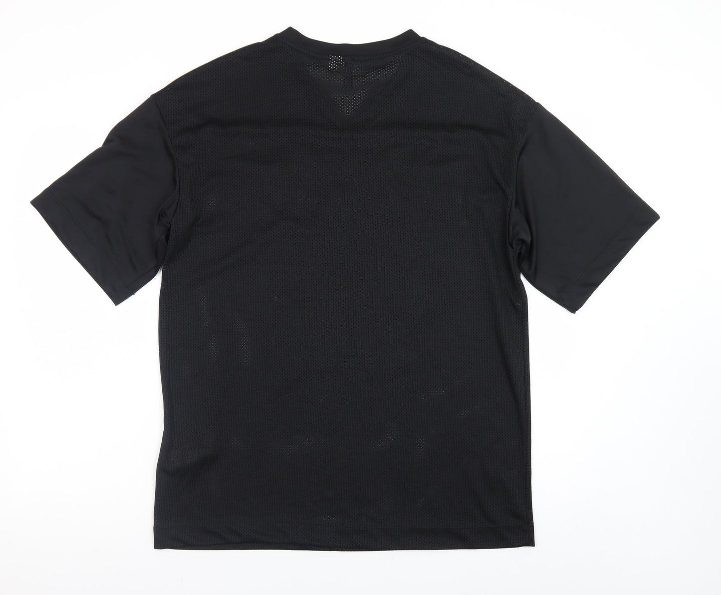 H&M Divided Women's Black XS V-Neck Mesh Jersey Top