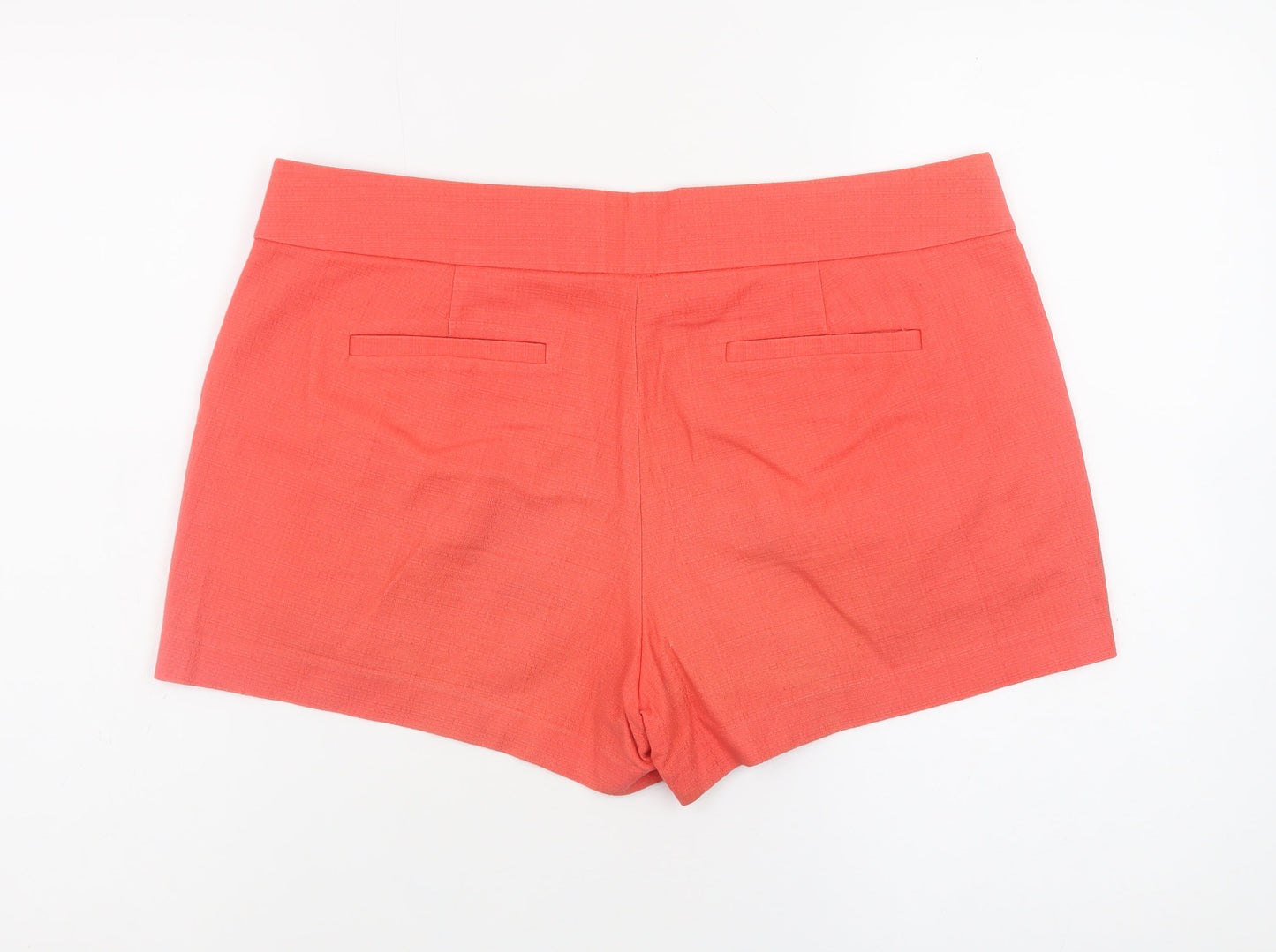 J.Crew Women's Orange Chino Shorts Size 10 Pleated Pockets Casual