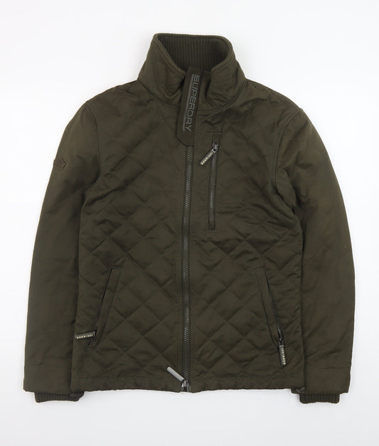 Superdry Men's Green The Windhiker Quilted Windproof Jacket M