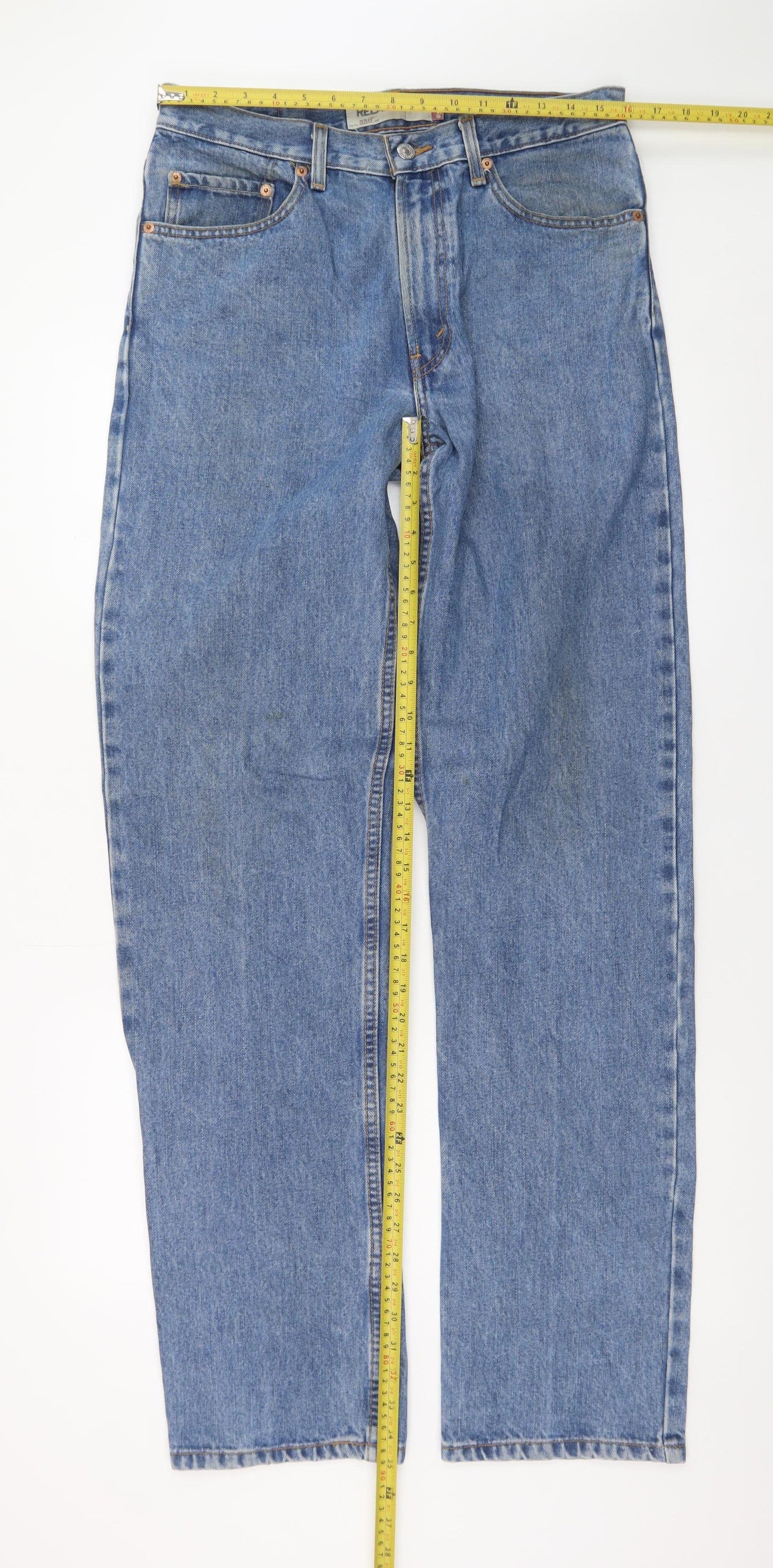 Levi's 550 Relaxed Fit Men's Blue Denim Jeans W32 L36 Straight
