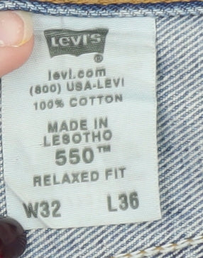 Levi's 550 Relaxed Fit Men's Blue Denim Jeans W32 L36 Straight
