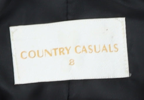 Country Casuals Women's Red Check Wool Blazer Jacket Size 8