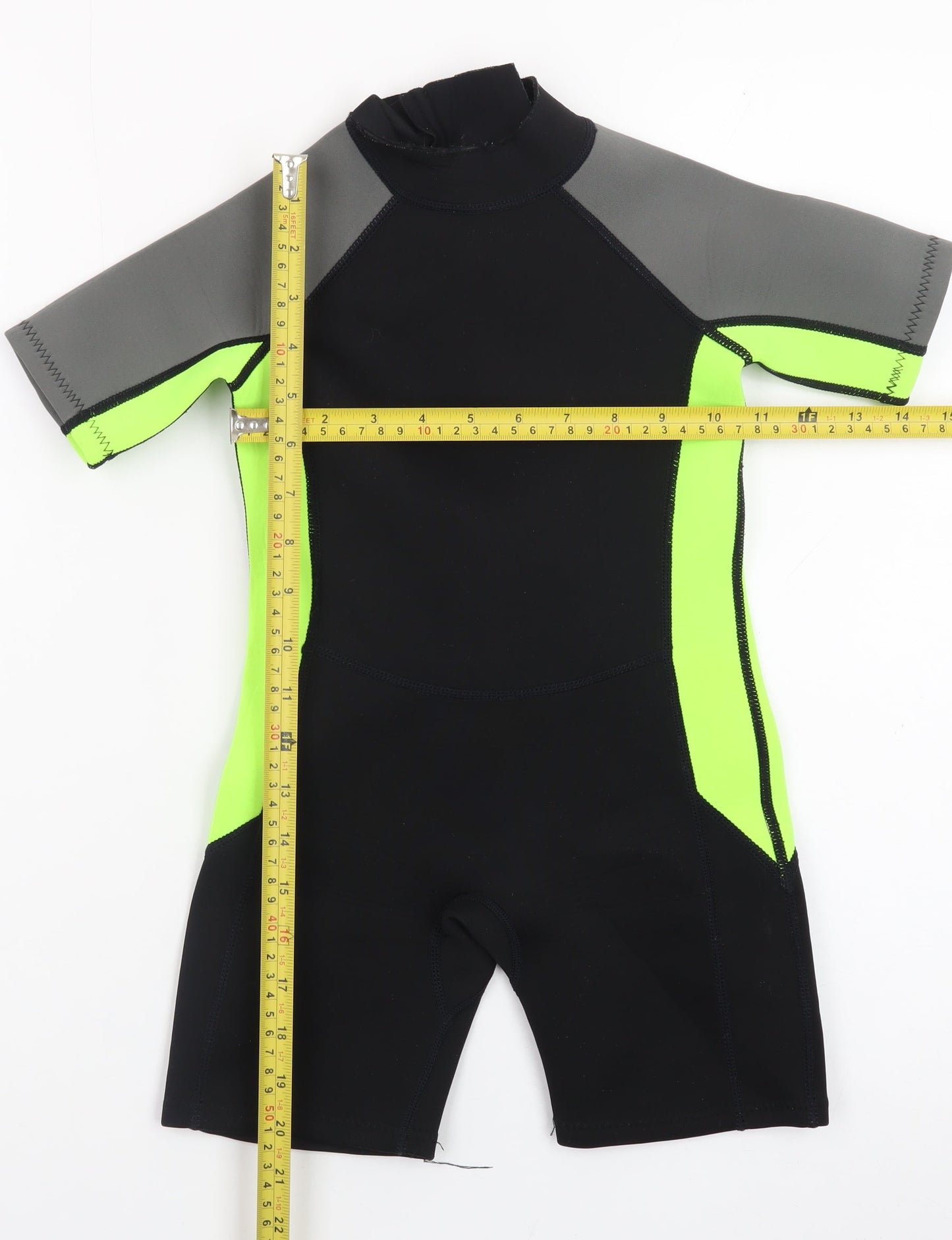 St. Bernard Boys Black & Neon Green Short Sleeve Wetsuit Age 4