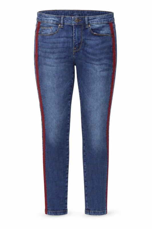 Khaadi Women Blue Skinny Jeans Size 8 Mid Rise Denim Stretch