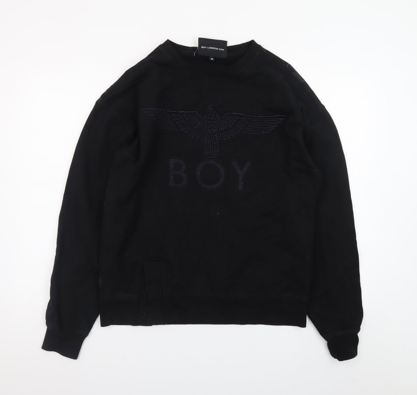 BOY London Men's Black Pullover Sweatshirt Small Logo Graphic