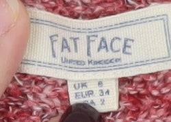 Fat Face Women’s Red Knit Long Sleeve Crew Neck Jumper Size 8