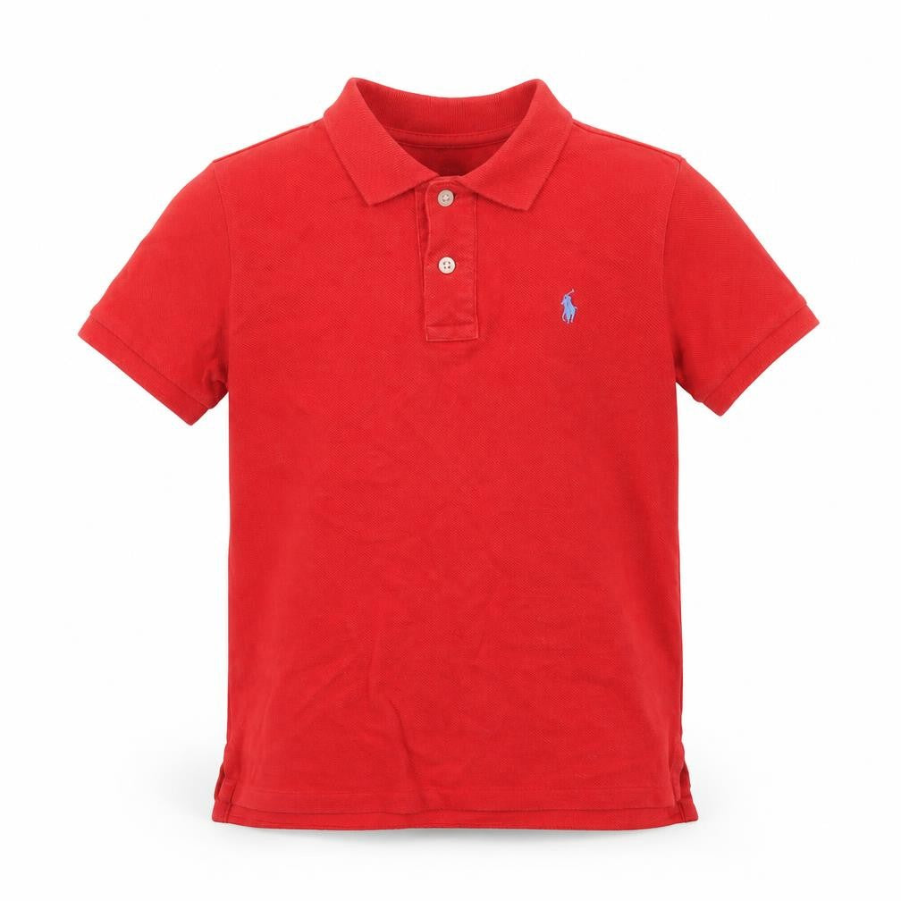 Ralph Lauren Boys Red Polo Shirt 6 Years Short Sleeve Cotton Logo Top
