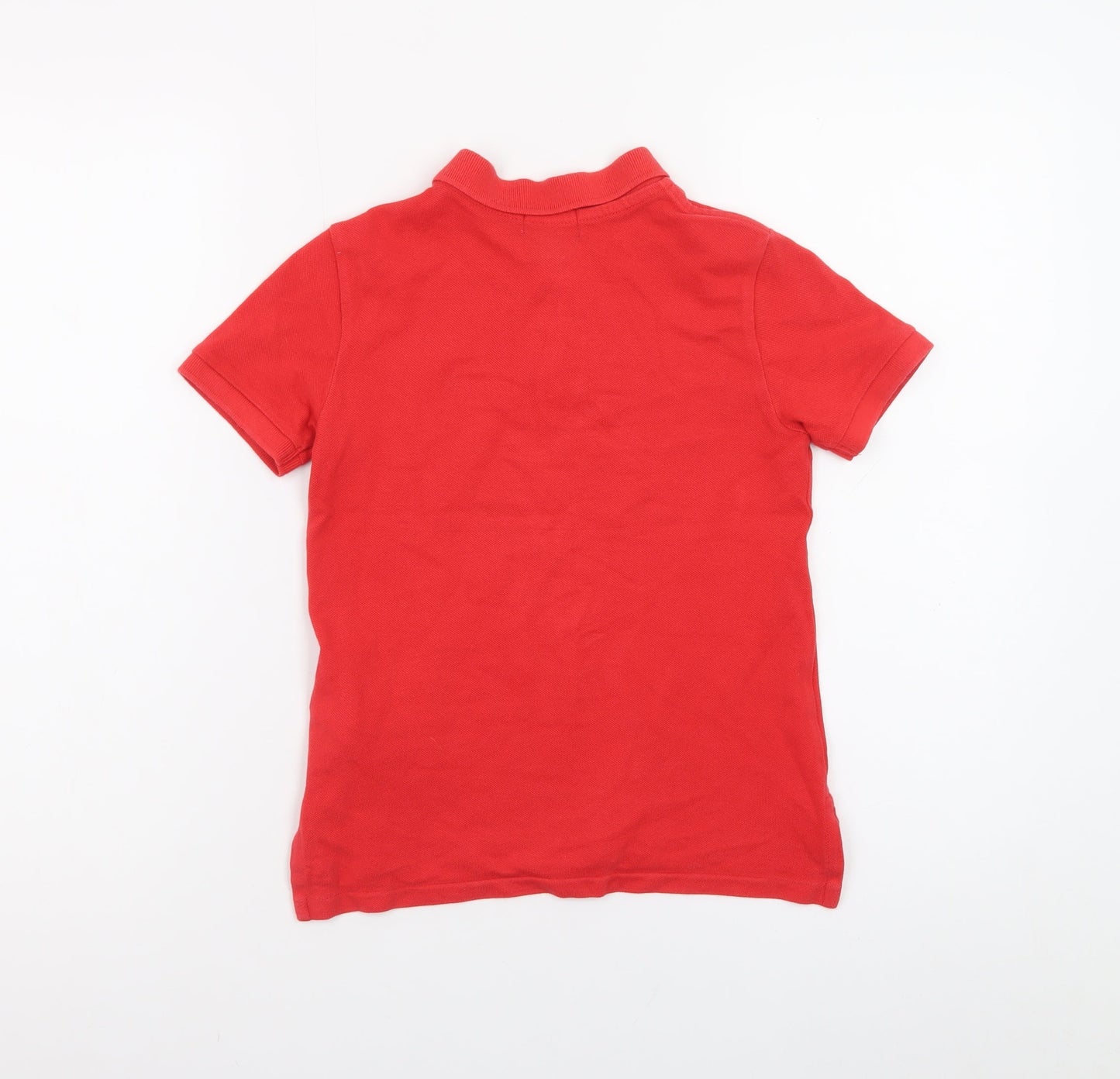 Ralph Lauren Boys Red Polo Shirt 6 Years Short Sleeve Cotton Logo Top