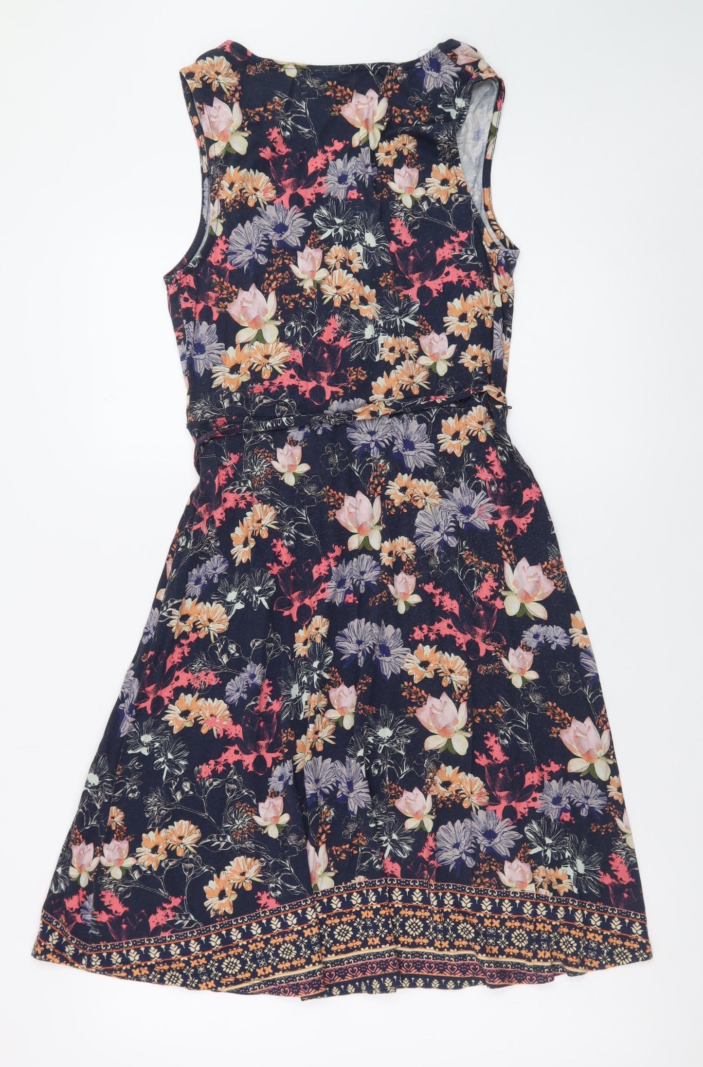Warehouse Womens Multicoloured Floral Wrap Dress Size 10