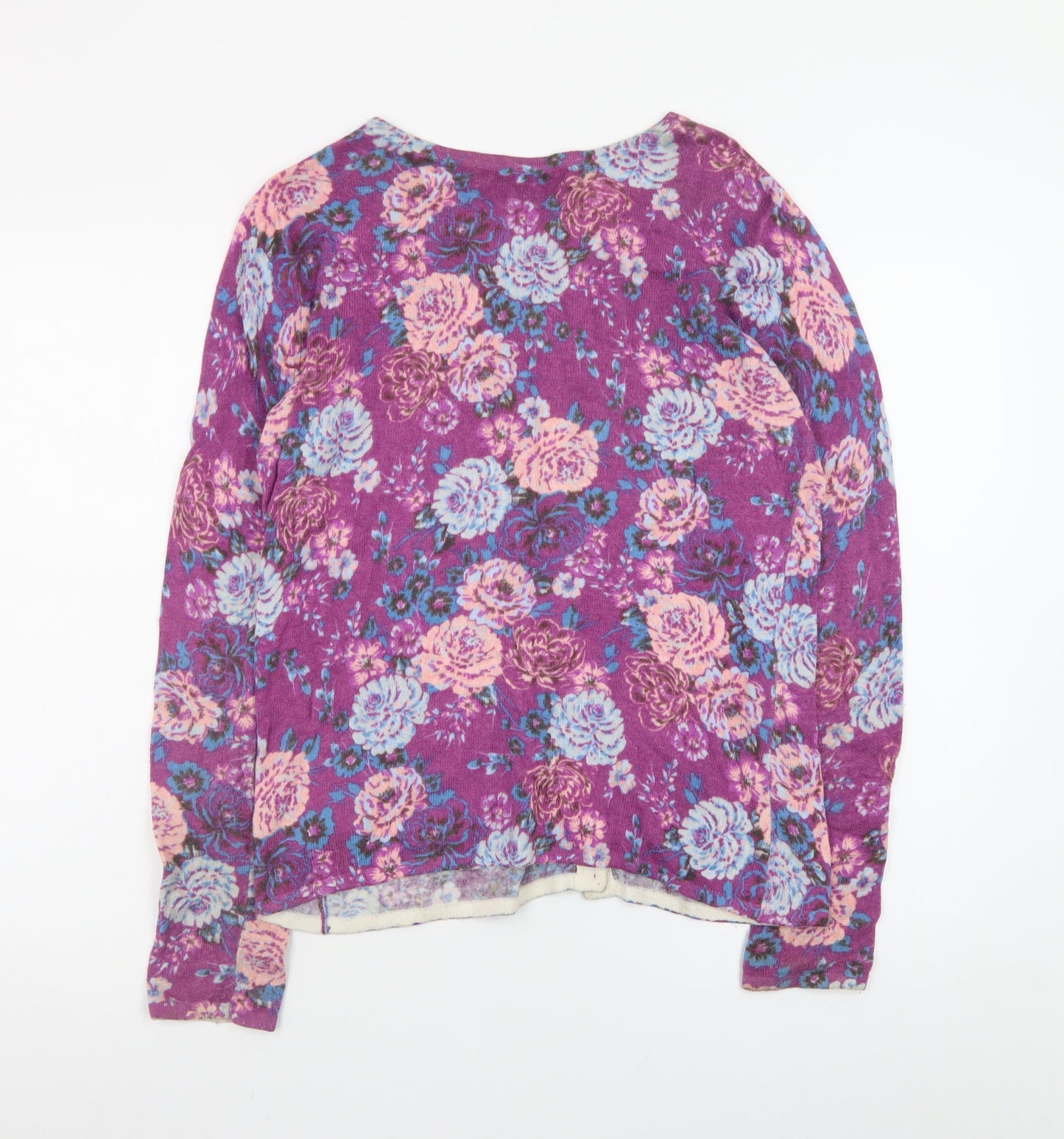 Clements Ribeiro Women’s Purple Floral Cardigan Size 12