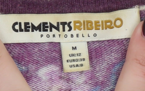 Clements Ribeiro Women’s Purple Floral Cardigan Size 12