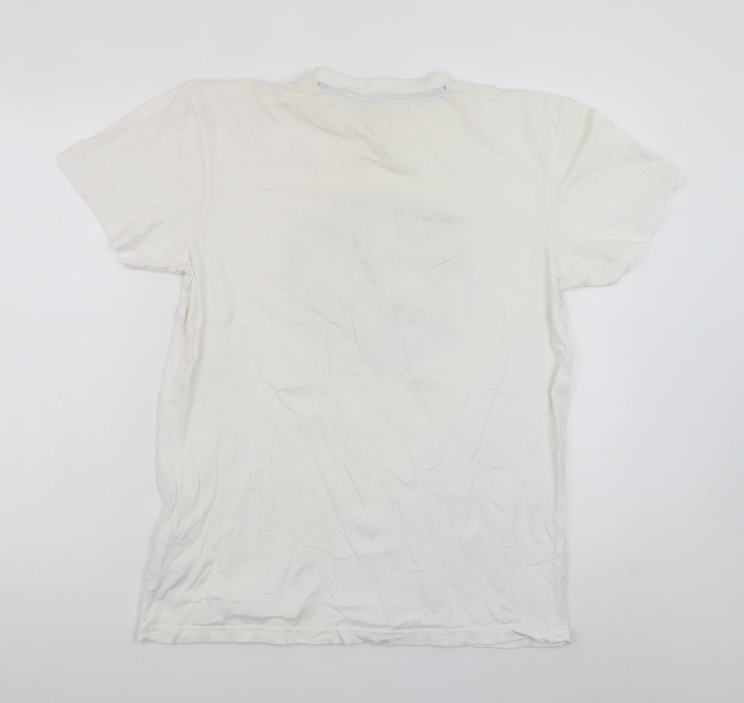 McKenzie Men's White Graphic Short Sleeve Crew Neck T-Shirt Size M