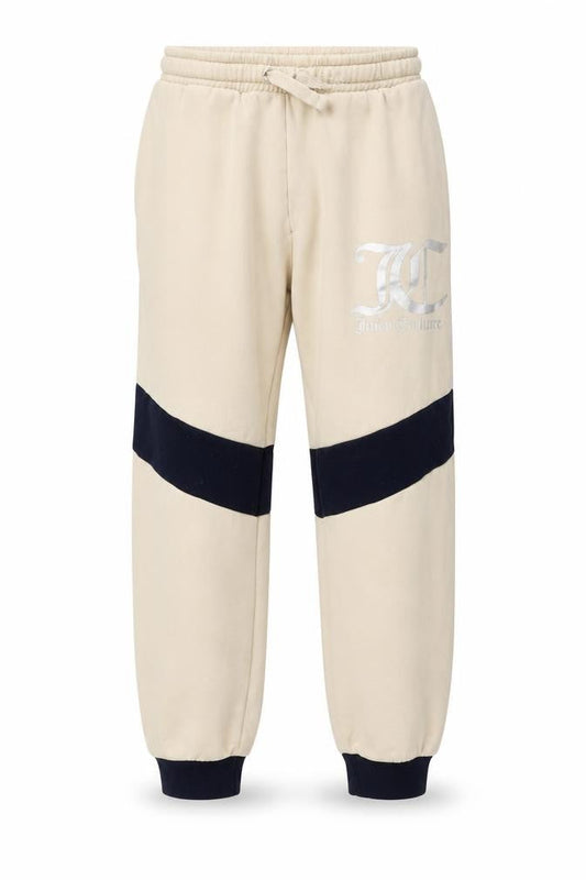 Juicy Couture Girls Beige & Black Jogger Sweatpants Size 10/11 Drawstring Waist