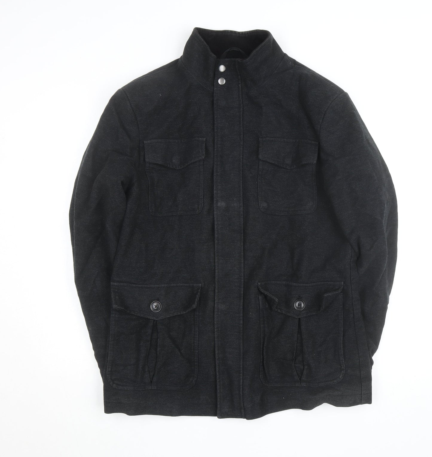 Next Men's Black Italian Moleskin Military Jacket Medium