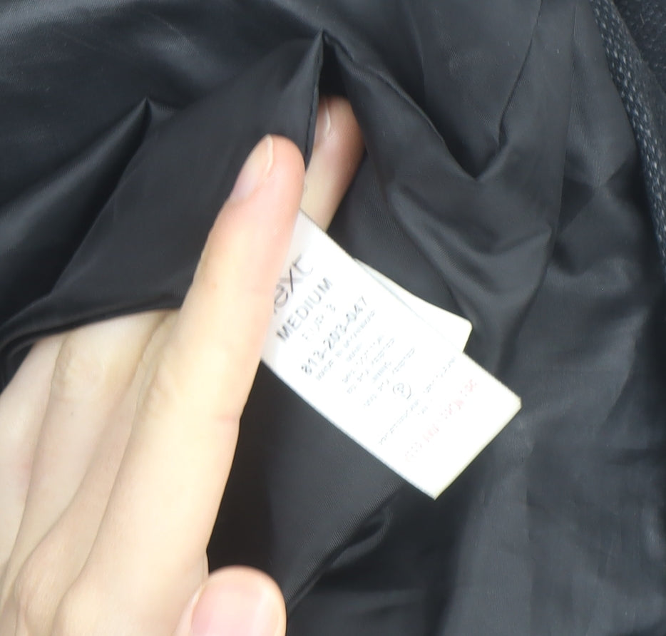Next Men's Black Italian Moleskin Military Jacket Medium