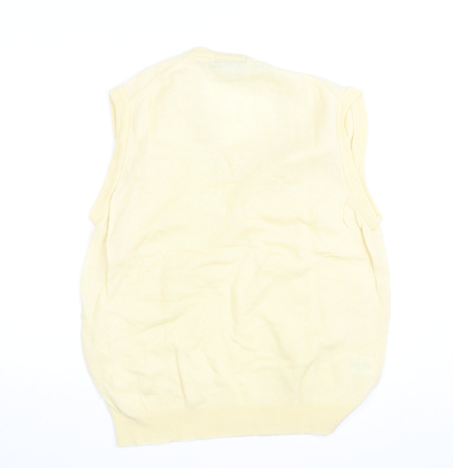 Marks and Spencer Women Beige Wool V-Neck Sleeveless Vest Jumper Size 16