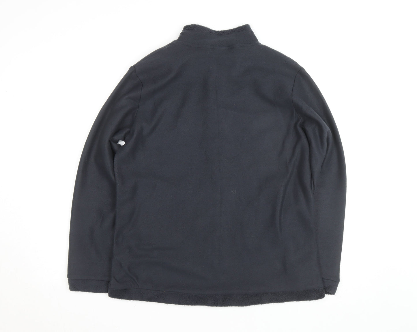 Anne de Lançay Men's Black Fleece Lined Full Zip Jacket Size M