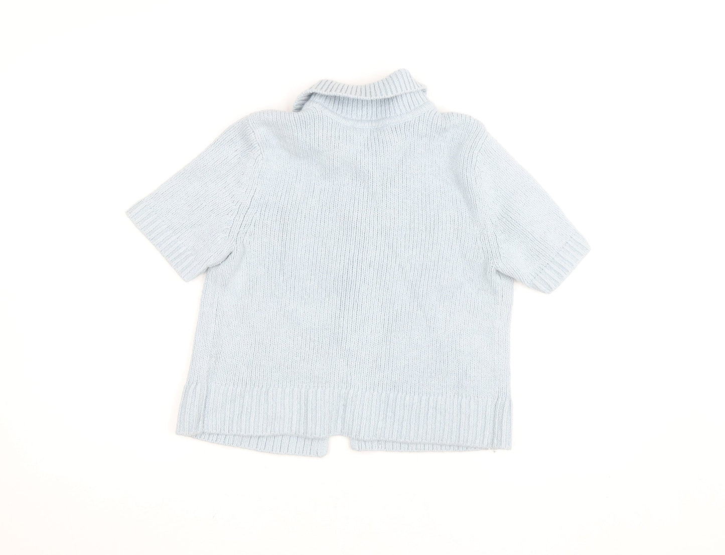 Abercrombie & Fitch Women's Blue Collared Knit Cardigan M