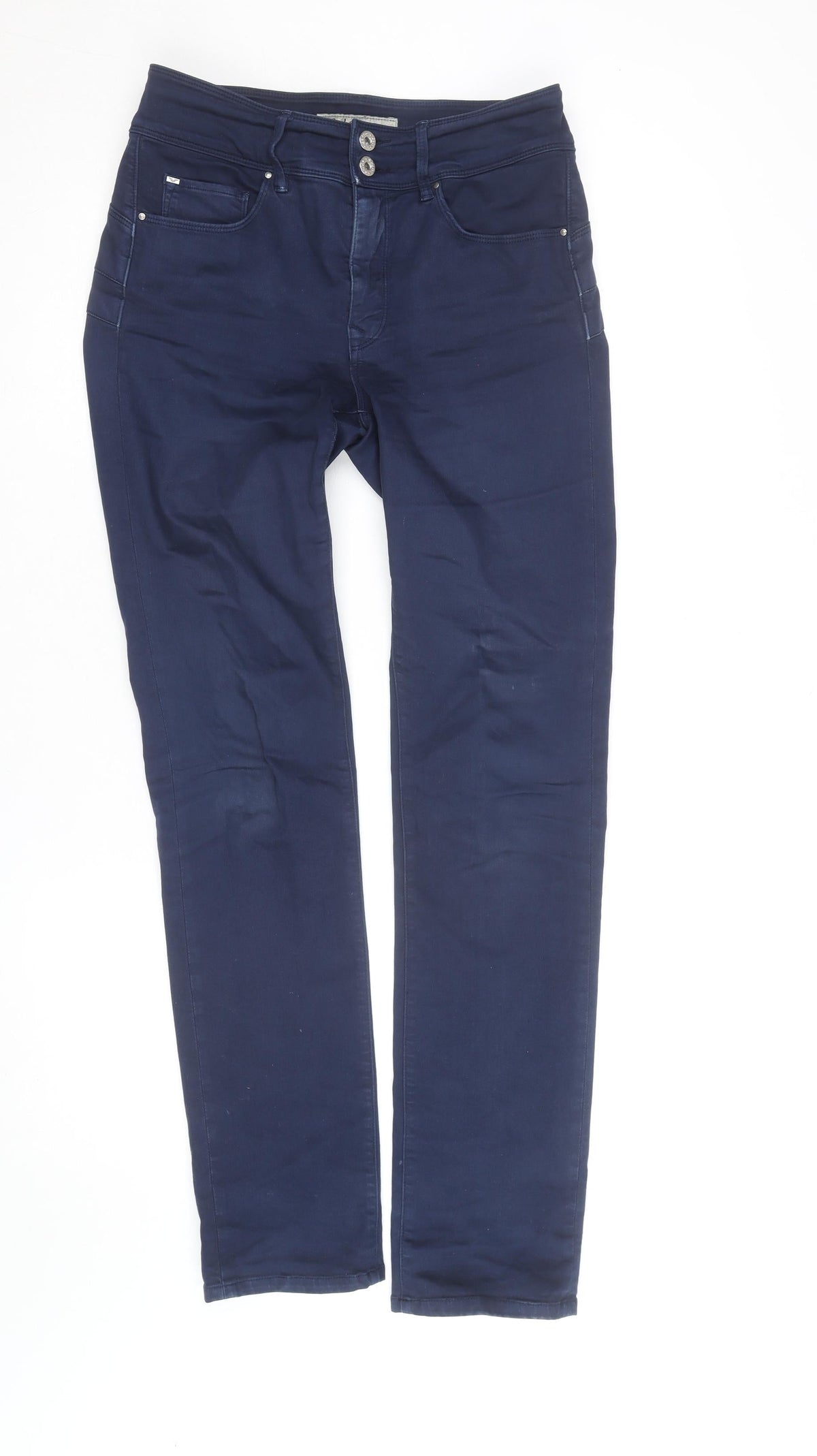 Salsa Jeans Women’s Navy Blue Slim Trousers Size 30 Straight Leg