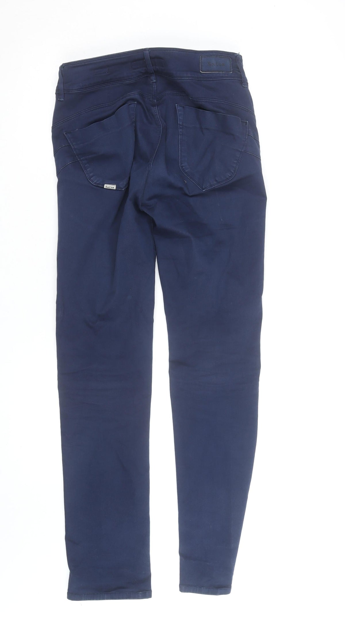 Salsa Jeans Women’s Navy Blue Slim Trousers Size 30 Straight Leg