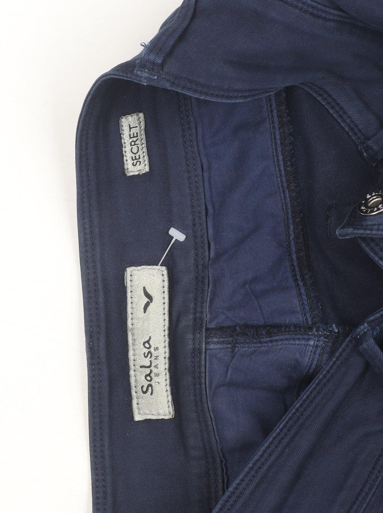 Salsa Jeans Women’s Navy Blue Slim Trousers Size 30 Straight Leg