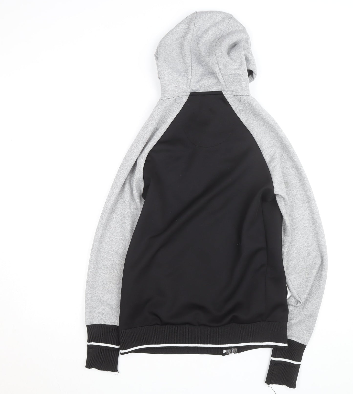 Status London Men's Black Grey Full Zip Hoodie XS