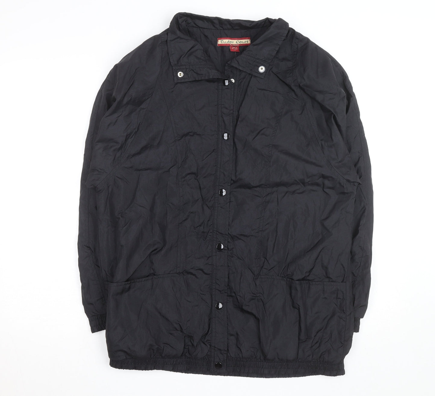 Tudor Court Men's Black Nylon Mid-Length Jacket Size M