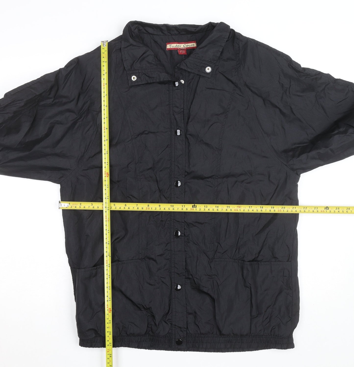 Tudor Court Men's Black Nylon Mid-Length Jacket Size M