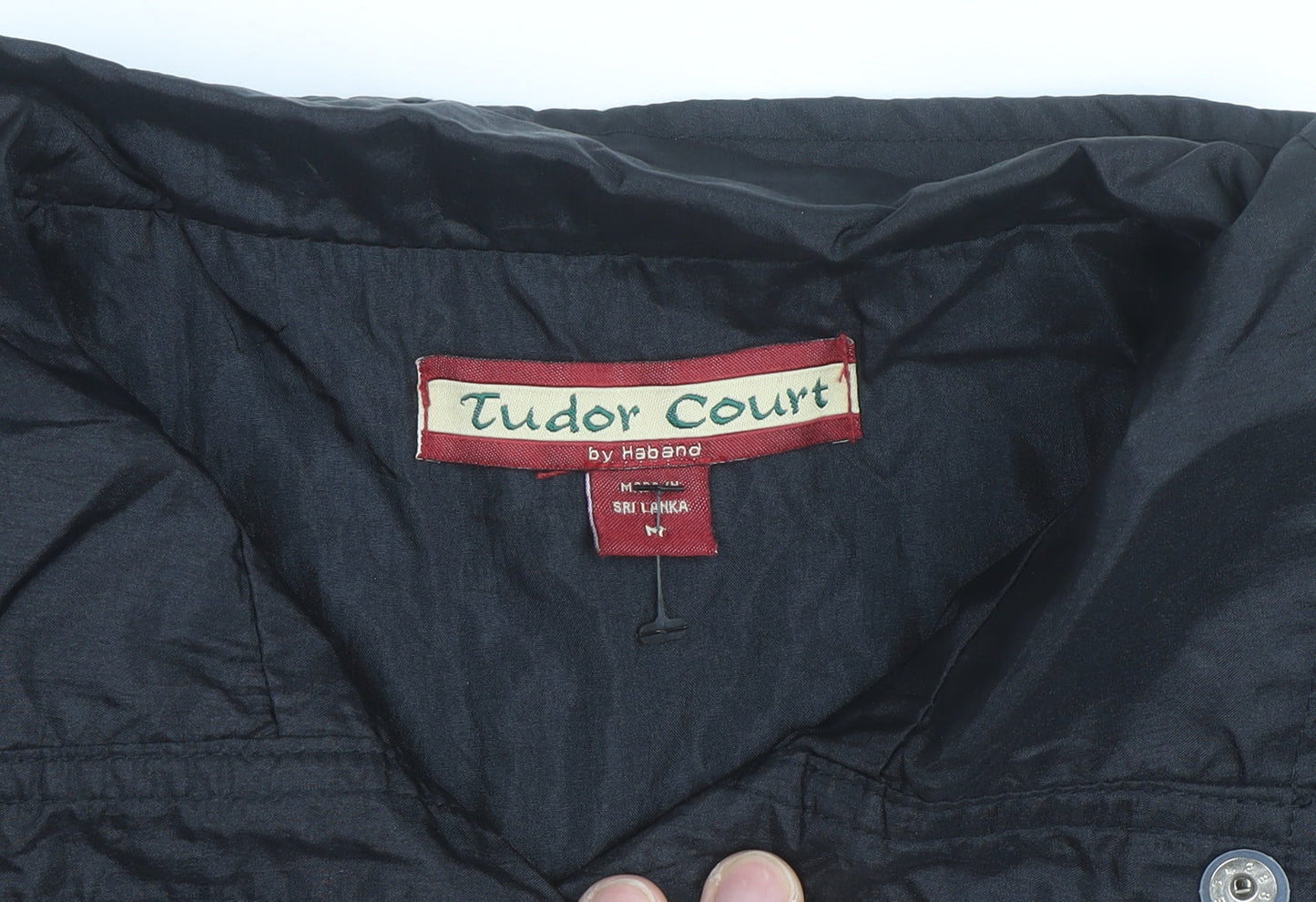 Tudor Court Men's Black Nylon Mid-Length Jacket Size M