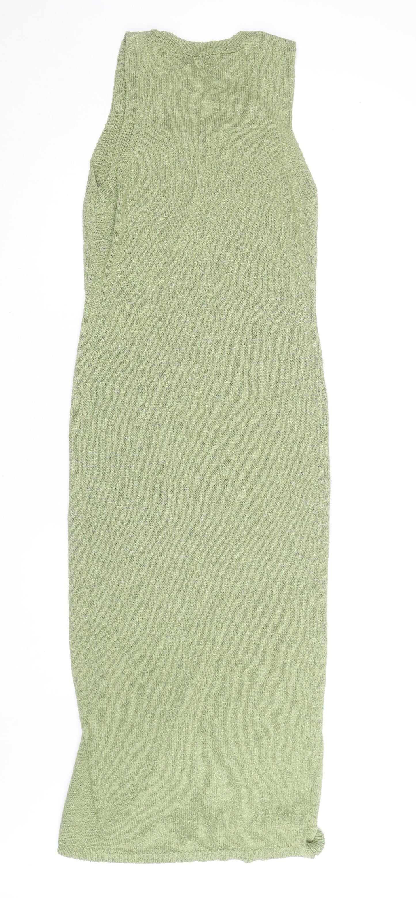 ASOS DESIGN Women’s Green Sleeveless Knit Bodycon Midi Dress Size 8-10