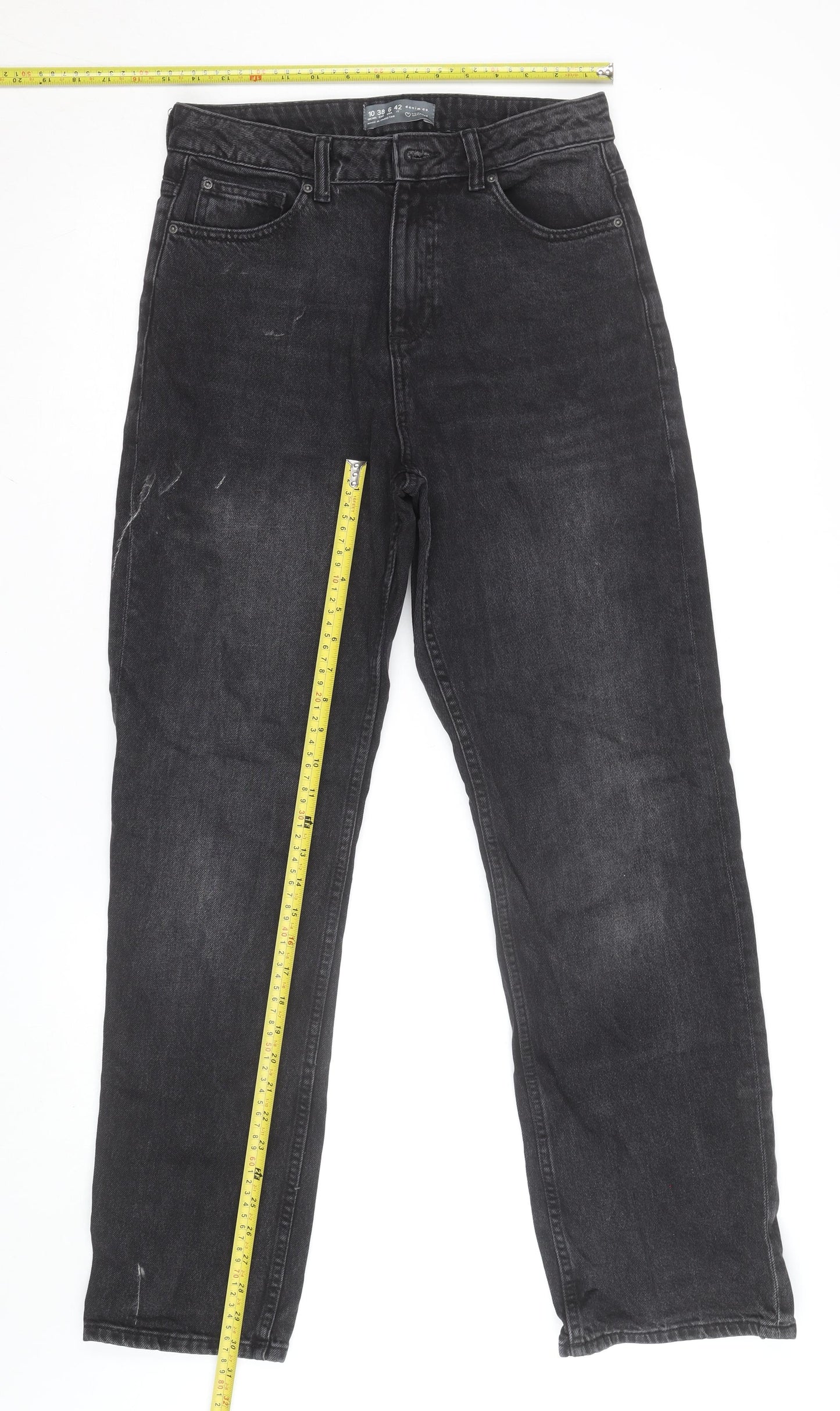 Primark Denim Co. Men's Black Straight Jeans 38W 32L Classic Fit