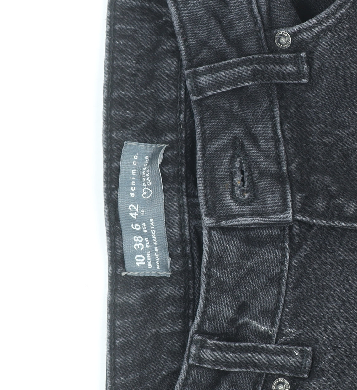 Primark Denim Co. Men's Black Straight Jeans 38W 32L Classic Fit