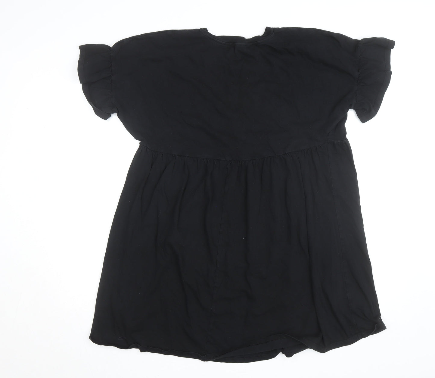 New Look Women Black Size 16 Maternity Babydoll Cotton Dress