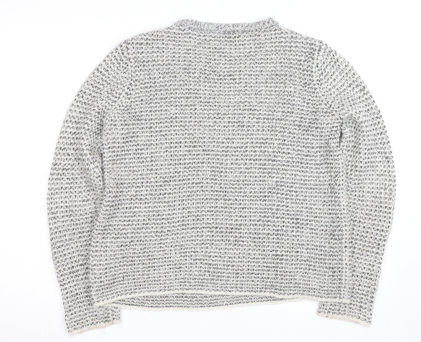Forever 21 Women’s Grey Chunky-Knit Acrylic Jumper Size L