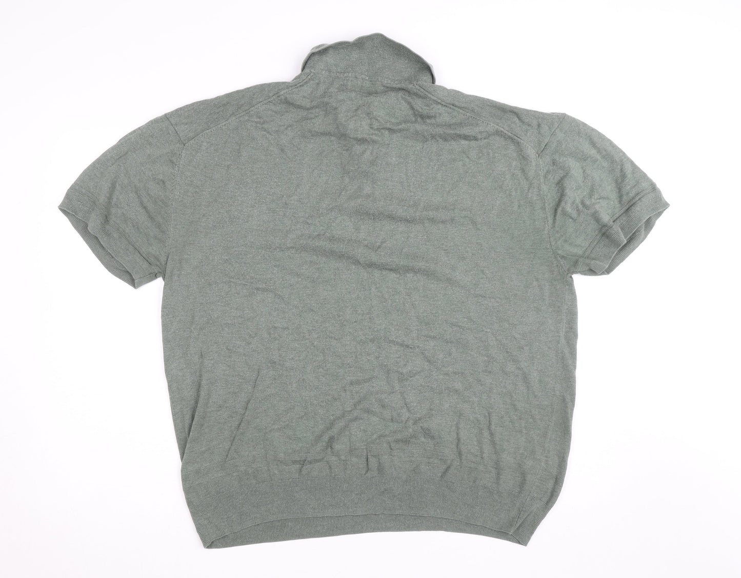 Next Signature Men's Green 2XL Cotton Silk Short Sleeve Polo Shirt