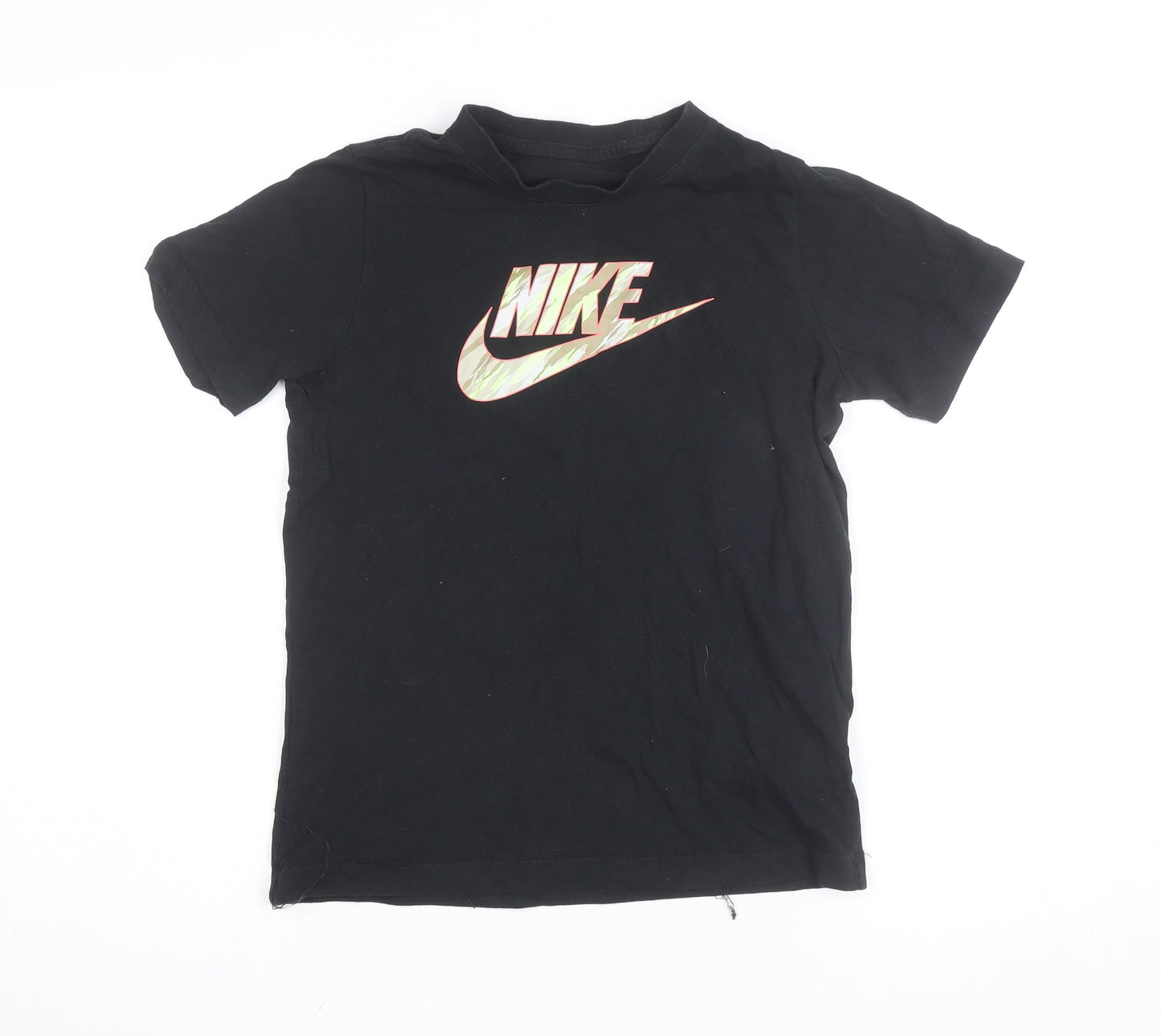 Nike Boys Black Logo T-Shirt Size 10-11 Years Sports Casual Tee