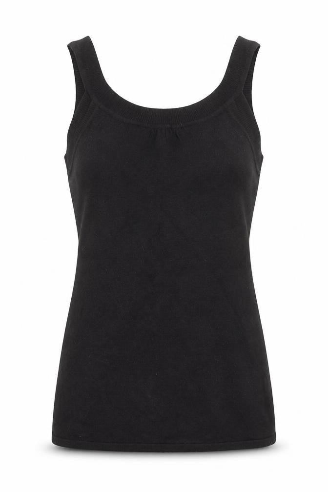 Jeffrey Rogers Women's Black Knit Angora Tank Top Size 14