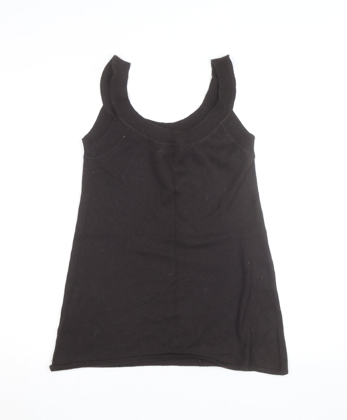 Jeffrey Rogers Women's Black Knit Angora Tank Top Size 14