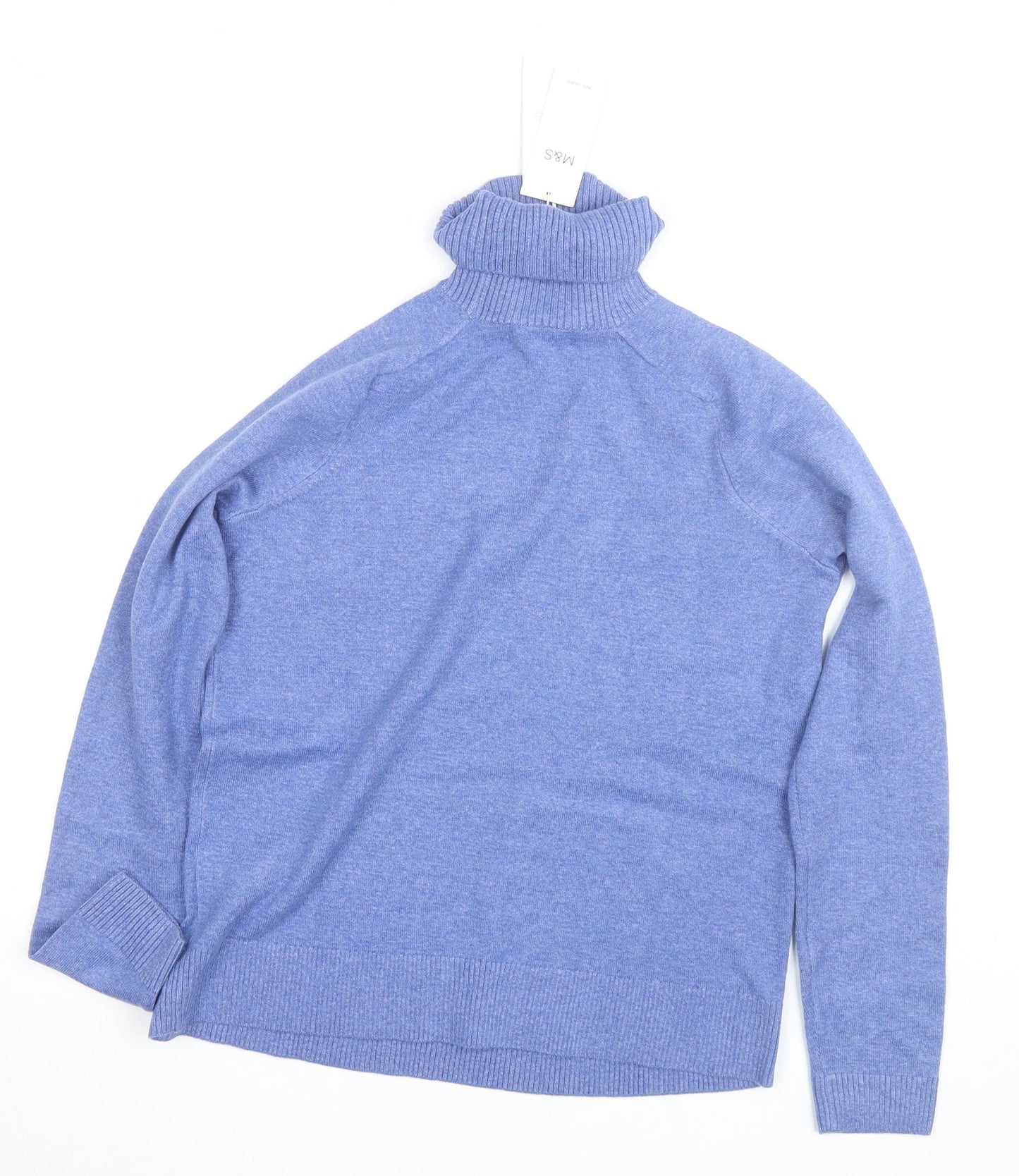 Marks and Spencer Women’s Blue Roll Neck Knit Jumper Size S