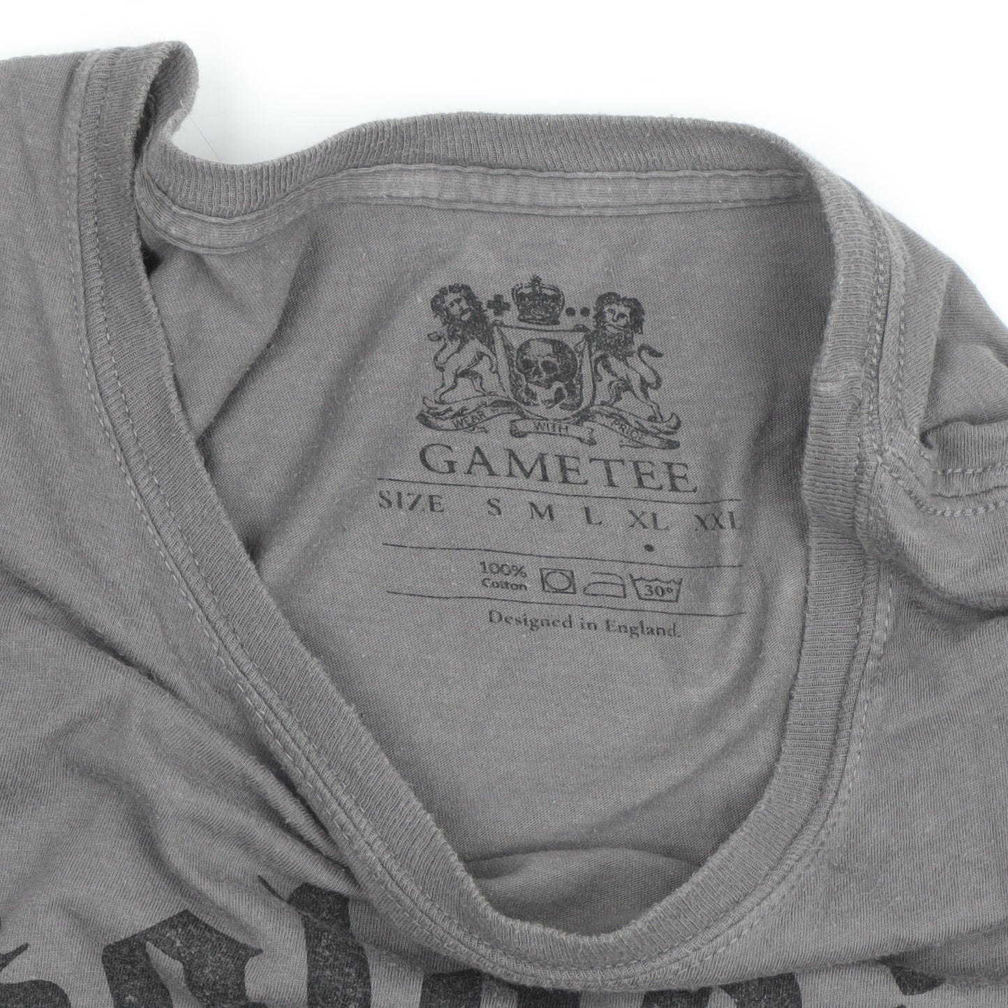 Gametee Men's Grey Paladin Graphic Cotton T-Shirt Size XL