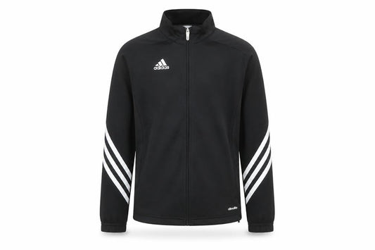 Adidas Boys Black 9-10 Years Track Jacket Climalite Full Zip Sports Top