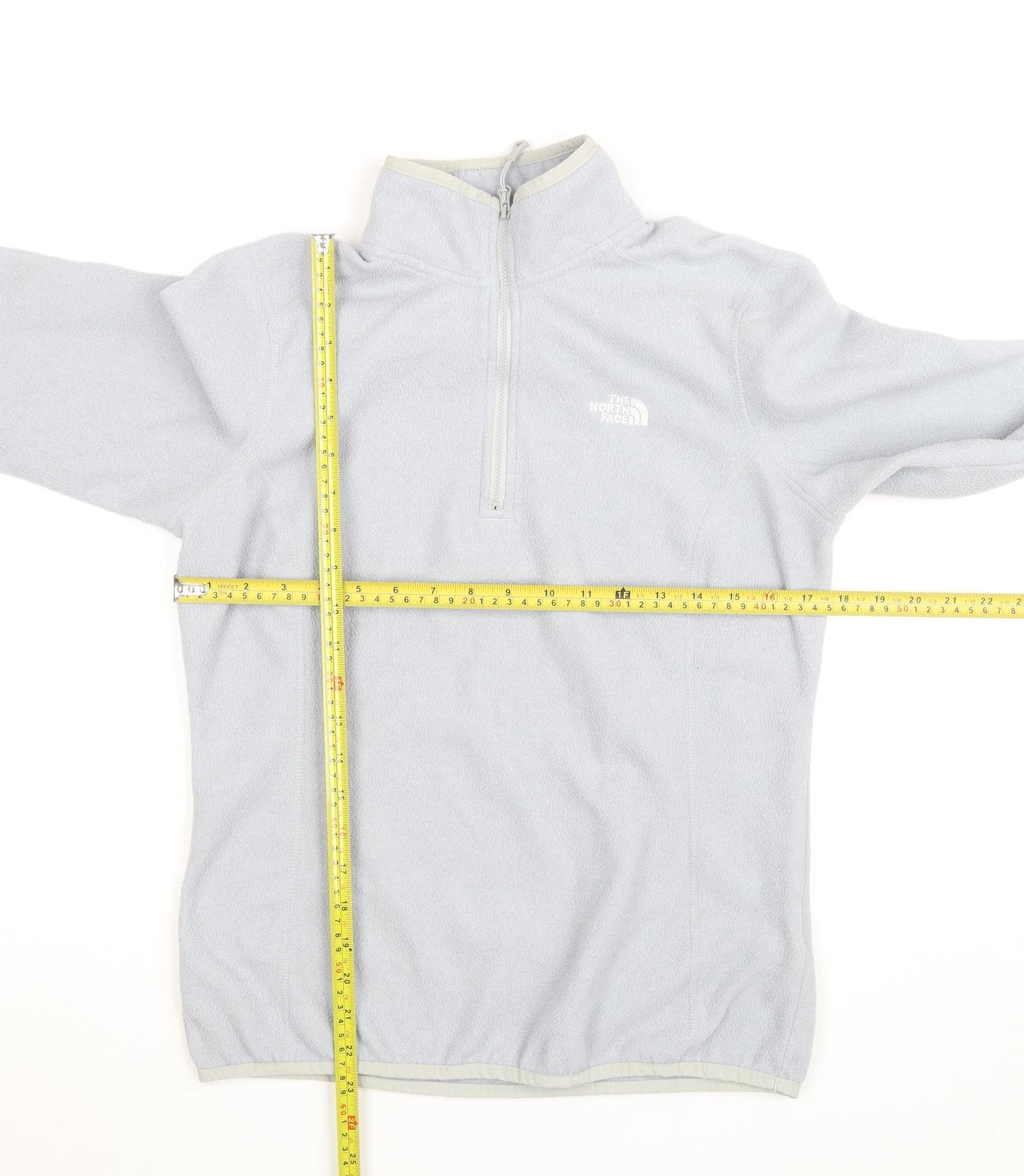 The North Face Women Grey Fleece 1/4 Zip Activewear Jacket M