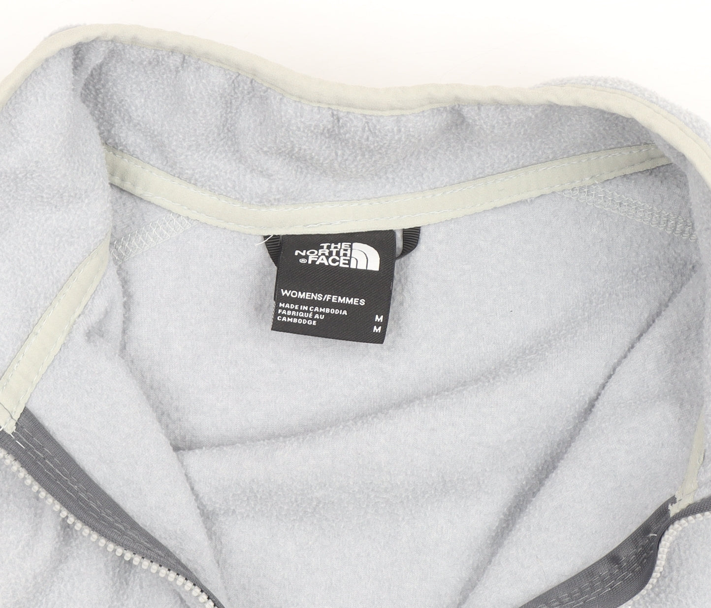 The North Face Women Grey Fleece 1/4 Zip Activewear Jacket M