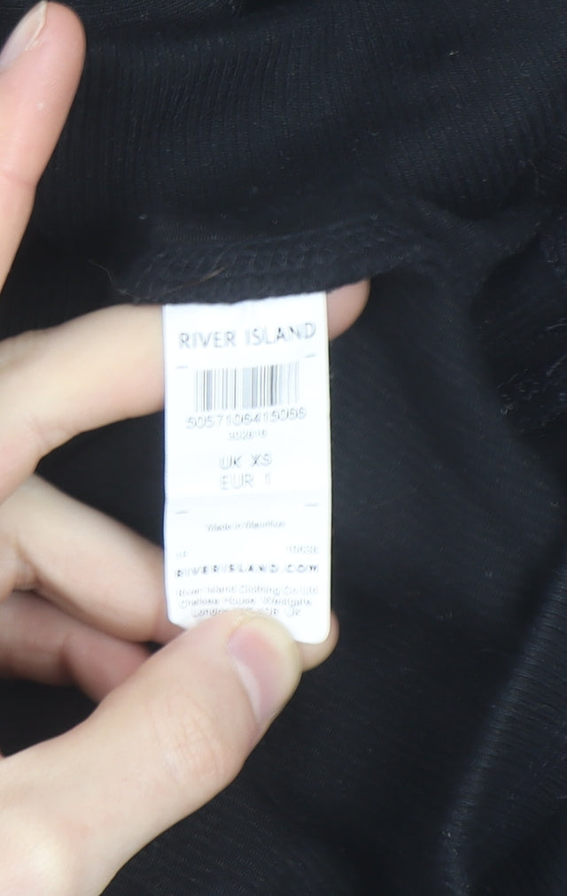 River Island Women’s Black Roll Neck Slim Fit Jumper XS