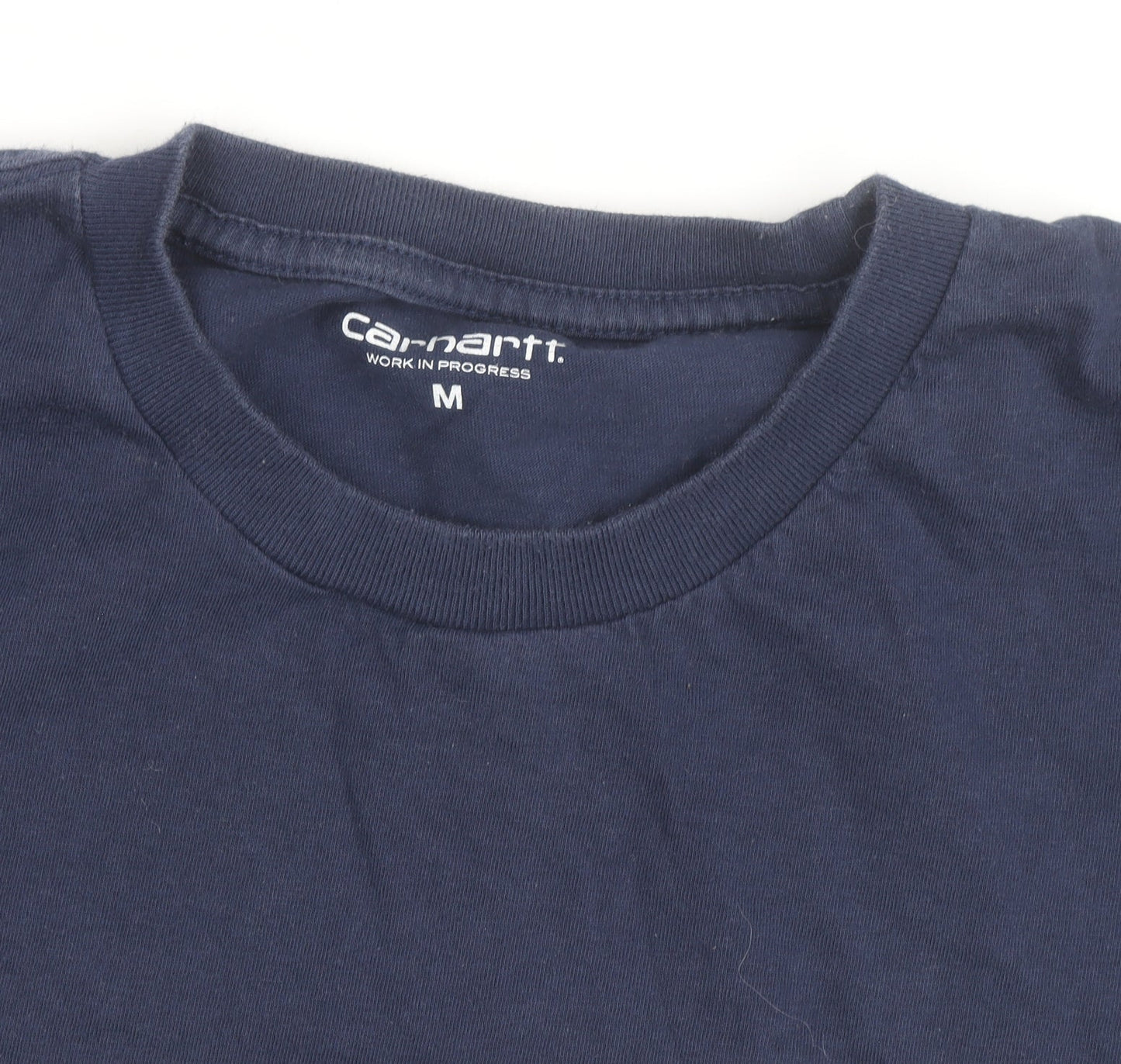 Carhartt Men's Blue Logo Short Sleeve Crew Neck T-Shirt Size M